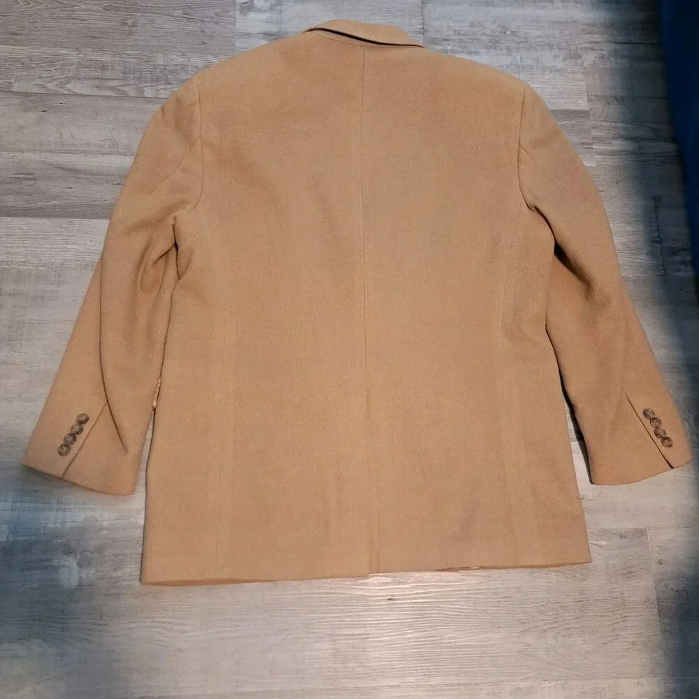 Joseph & Feiss Mens Blazer 41R Camel Hair 2 Button Tan Jacket Sport Coat